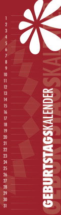 Geburtstagskalender Mini - Wandkalender (9,5 x 33) - immer währender Kalender - eine Spalte - einfac