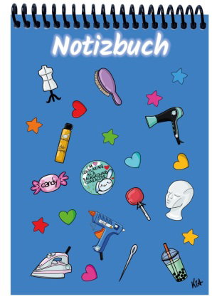 A 5 Notizblock Manga Items, blau, blanko