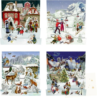Mini-Adventskalender - Nostalgische Winterwelten
