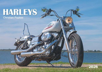 N Neumann - Harleys 2026 - Wandkalender A3 (42x30 cm) mit 12 Monatsblättern, 4-sprachigem Kalendariu