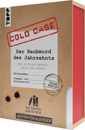 Die Rätselbibliothek. Adventskalender - Cold Case: Der Raubmord des Jahrzehnts: Mit 24 Krimi-Rätseln