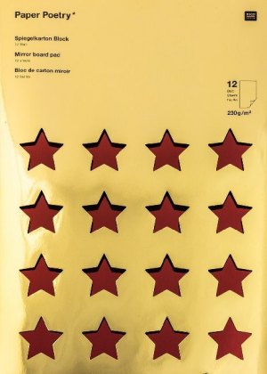 Spiegelkartonblock, Rot/Grün