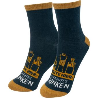 Zaubersocken Motiv Betreut, 1 Paar für Größe 41-46