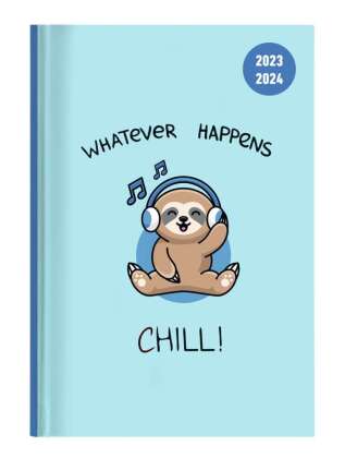 Collegetimer Chill! 2023/2024 - Schüler-Kalender A6 (10x15 cm) - Faultier - Day By Day - 352 Seiten