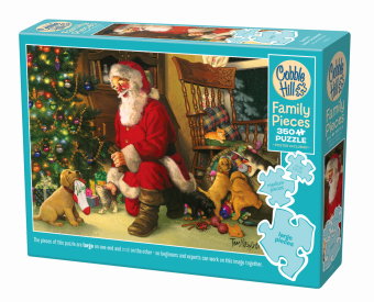 Weihnachtsmann mit Haustieren 350 Teile