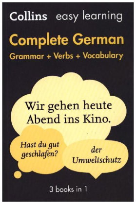 Easy Learning German Complete Grammar, Verbs and Vocabulary (3 books in 1)