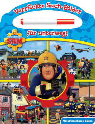 Feuerwehrmann Sam - Verrückte Such-Bilder für unterwegs - Wimmelbuch - Pappbilderbuch mit Stift und