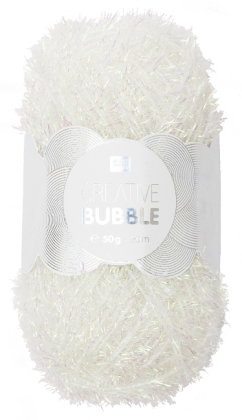 Spülschwammgarn Creative Bubble Weiss irisierend