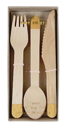 Wooden Besteck - Holz Gold