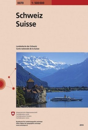 Landeskarte der Schweiz 1:500 000. Suisse. Svizzera. Svizra