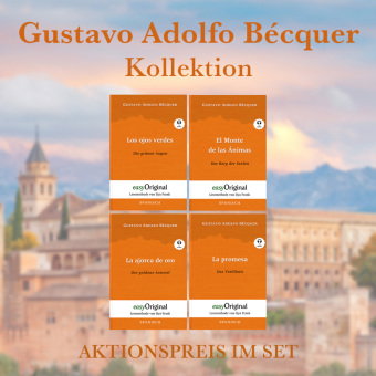 Gustavo Adolfo Bécquer Kollektion (Bücher + 4 Audio-CDs) - Lesemethode von Ilya Frank, m. 4 Audio-CD