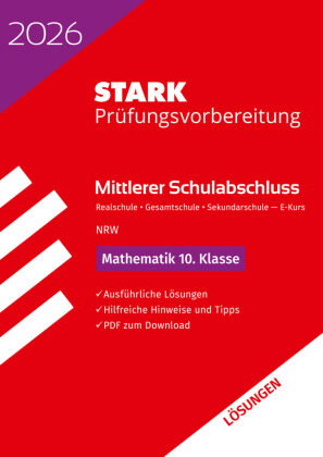 STARK Lösungen zu Mathematik E-Kurs - Mittlerer Schulabschluss (MSA) 2026 NRW Realschule/Gesamtschul