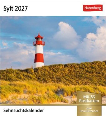 Sylt Sehnsuchtskalender 2027 - Wochenkalender mit 53 Postkarten