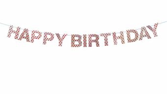 Girlande Happy Birthday, Herzen FSC MIX
