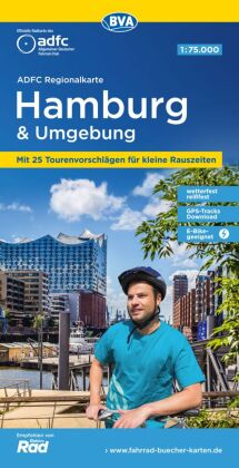 BVA ADFC Regionalkarte Hamburg und Umgebung 1:75.000