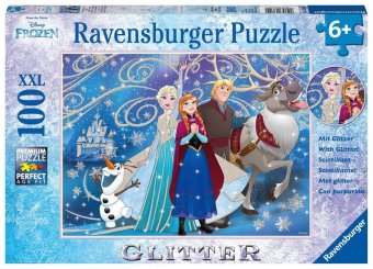 Kinderpuzzle 100 XXL Teile - Disney Die Eiskönigin - Glitzernder Schnee