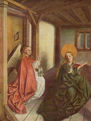 Konrad Witz - Marienaltar, Außenseite eines Altarflügels: Verkündigung an Maria - 1.000 Teile (Puzzl