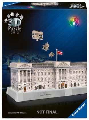 3D Puzzle Iconics: Buckingham Palace - mit Licht