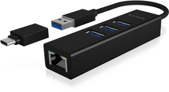 RAIDSONIC ICY BOX USB 3.0 HUB & LAN Adapter