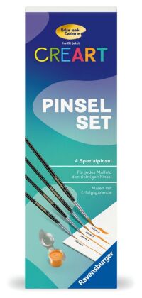 CreArt, Malen nach Zahlen Zubehör - Pinselset in Blechdose