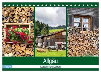 Allgäu - Landliches Leben (Tischkalender 2026 DIN A5 quer), CALVENDO Monatskalender