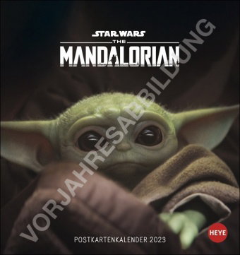 The Mandalorian The Child Postkartenkalender 2024. Jeden Monat eine coole Postkarte mit Grogu in ein