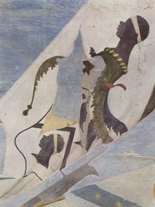 Piero della Francesca - Niederlages des Perserkönigs Chosroes gegen Heraklius, Standarte der Perser