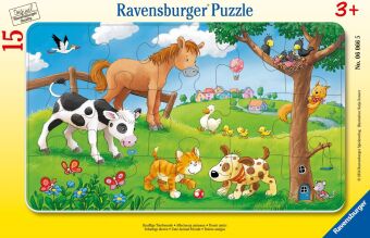 Kinderpuzzle 15 Teile - Knuffige Tierfreunde
