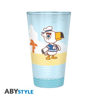 ANIMAL CROSSING - Large Glass - - "Beach Characters" - box