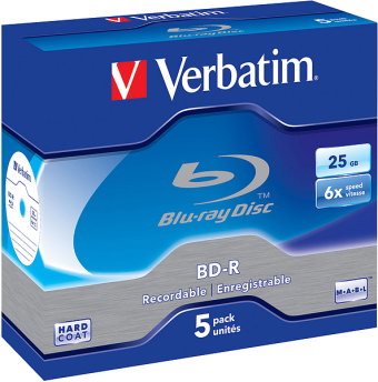 VERBATIM Blu-Ray BD-R SL 25GB 6x 5er JewelCase