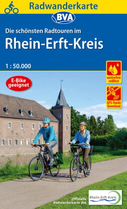 Radwanderkarte BVA Die schönsten Radtouren im Rhein-Erft-Kreis 1:50.000, reiß- und wetterfest, GPS-T
