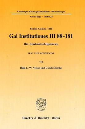 Gai Institutiones III 88 - 181.
