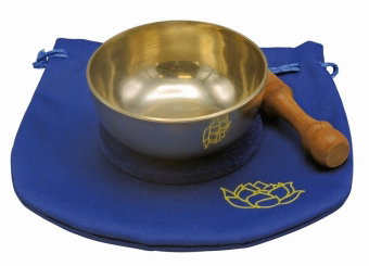 Klangschalen-Set im Beutel blau