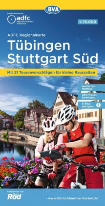 BVA ADFC Regionalkarte Tübingen - Stuttgart Süd 1:75.000