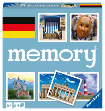 Ravensburger Deutschland memory® - 20883 - der Spieleklassiker quer durch Deutschland, Merkspiel für