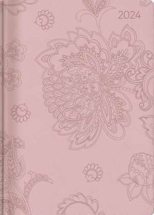 Ladytimer Grande Deluxe Salmon 2024 - Taschen-Kalender A5 (15x21 cm) - Tucson Einband - mit Motivprä