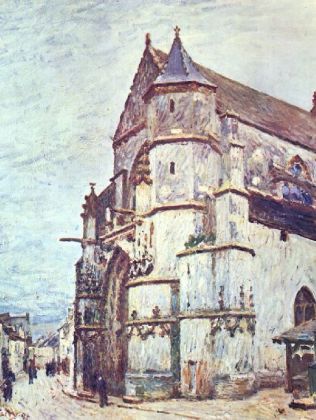 Alfred Sisley - Kirche von Moret, Nach dem Regen - 500 Teile (Puzzle)