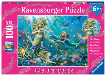 Ravensburger Kinderpuzzle - 12872 Unterwasserschönheiten - Meerjungfrau-Puzzle für Kinder ab 6 Jahre