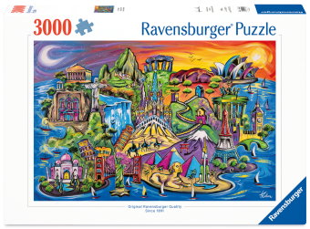 Erwachsenenpuzzle 3000 Teile - Schätze der Welt