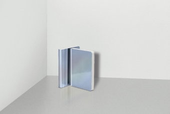 Pearl Blue Notizbuch Metallic Artificial Leather mit Hologramm Effekt