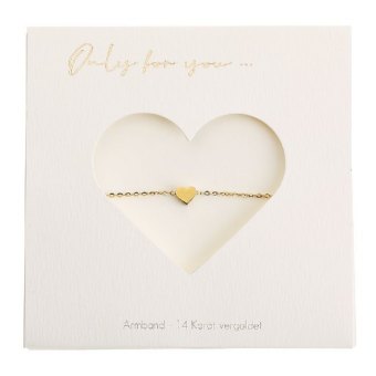 Armband - Only for You - Herz - 14 Karat vergoldet