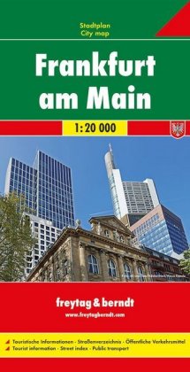 Frankfurt am Main, Stadtplan 1:20.000. Fráncfort del Meno. Frankfort aan de Main; Francfort-sur-le-