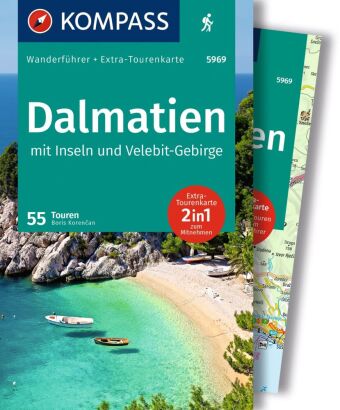 KOMPASS Wanderführer Dalmatien mit Inseln, Velebit-Gebirge und Plitvicer Seen, 55 Touren mit Extra-T