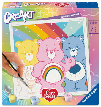 CreArt, Malen nach Zahlen Adults Trend Care Bears - Glücksbärchi-Momente