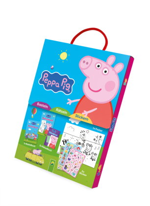 Peppa Pig Spaß-Set I Basteln - Rätseln - Stickern