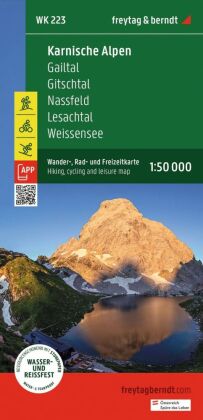 freytag & berndt Wanderkarte WK 223 Karnische Alpen, Gailtal - Gitschtal - Nassfeld - Lesachtal - We