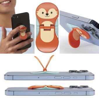 zipgrips Fuchs - 2 in 1 Handy-Griff & Aufsteller - Sicherer Griff - Halter für Smartphones - Perfekt