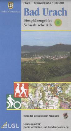 Topographische Freizeitkarte Baden-Württemberg Bad Urach