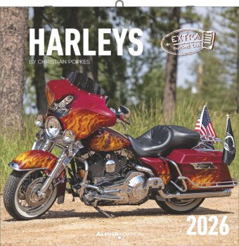 Alpha Edition - Harleys Kalender 2026 - Wandkalender 30x30 cm - Für Harley-Davidson Fans - 12 Fotogr