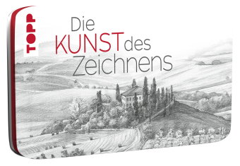 Die Kunst des Zeichnens Zeichenmaterial mit Metalldose